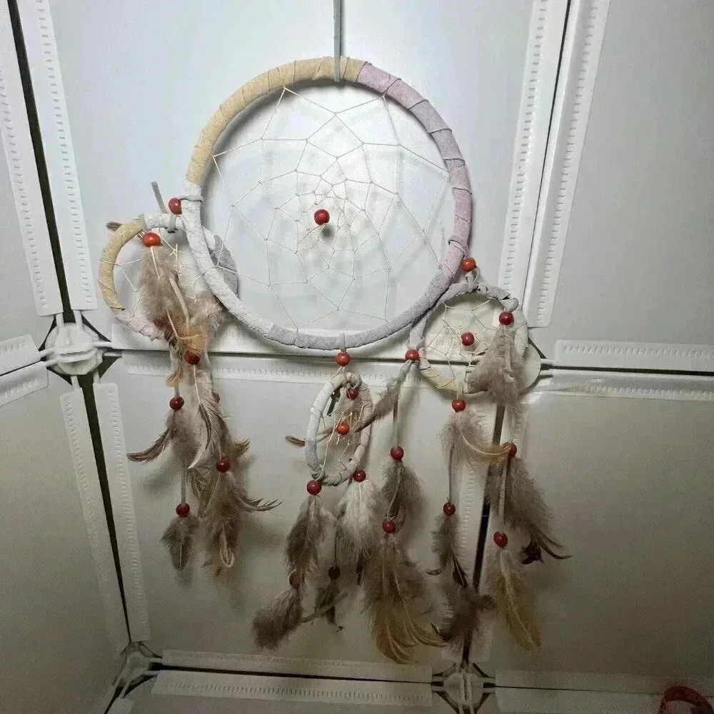 Handmade Dream Catcher With Feathers Beads